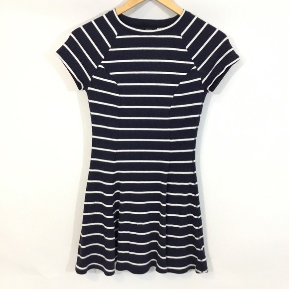 UO BDG Striped Fit And Flare Ribbed Dress - Picture 5 of 7